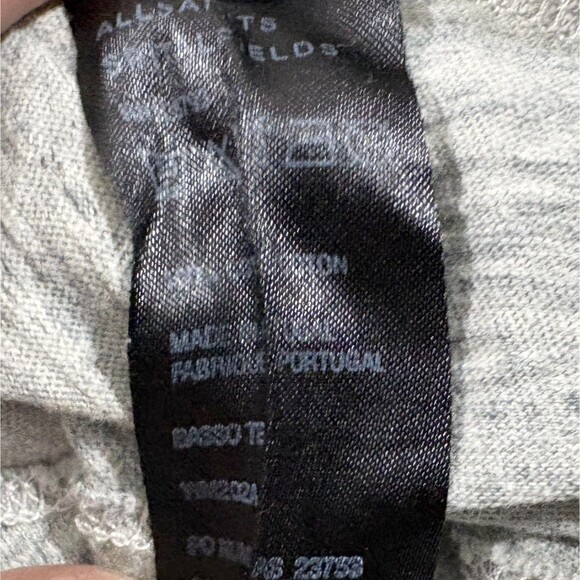 ALLSAINTS Womens Gray Basso Tee Cotton Cap Sleeve Flowing Flare T-shirt Top Sz 6 - Picture 7 of 8